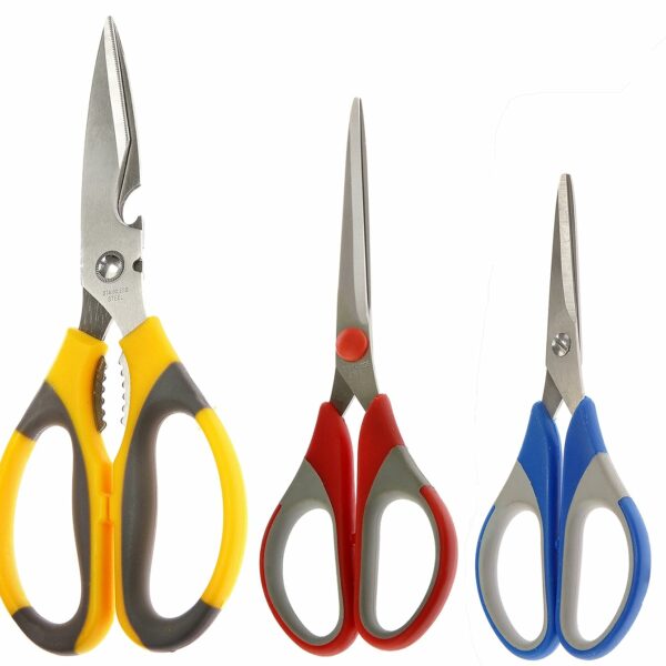 Petals Stainless Steel Kitchen Scissor Set, 3-Pieces (Multicolour), Set of 3