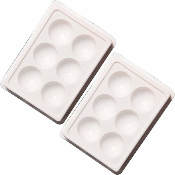 Professional Facial Tray for Facial Mask/ Heavy Plastic Washable Makeup Tray For Beauty Salon n Parlor, White Colour | PACK OF 2 |