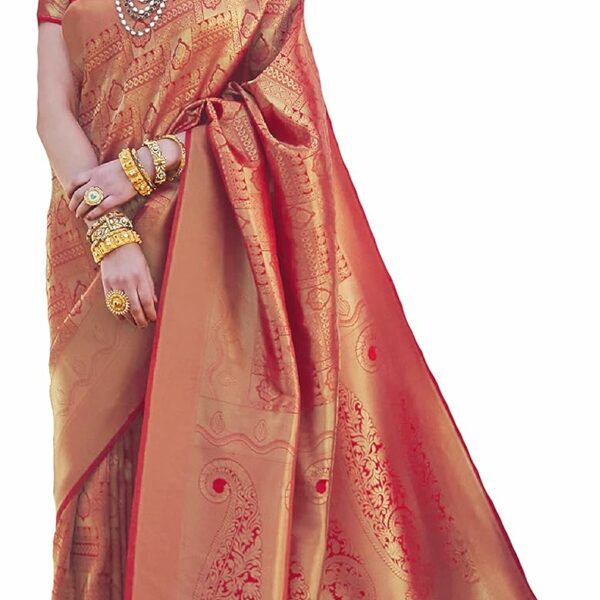 Pujia Mills womens kanjivaram banarasi silk saree