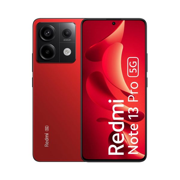 Redmi Note 13 Pro (Scarlet Red, 8GB RAM, 128GB Storage) | 1.5K AMOLED | 200MP Hi-Res Camera | Flagship 4nm SD 7s Gen 2 | 67W TurboCharge