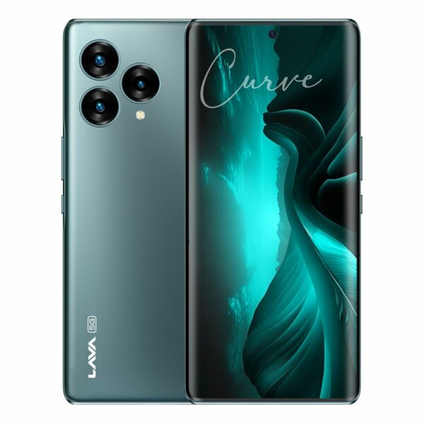 (Refurbished) Lava Blaze Curve 5G (Glass Viridian, 8GB LPDDR5 RAM, UFS 3.1 256GB Storage) | 120Hz Curved Amoled Display |2.6GHz Dimensity 7050 6nm Processor | 64 MP Primary Sony Sensor