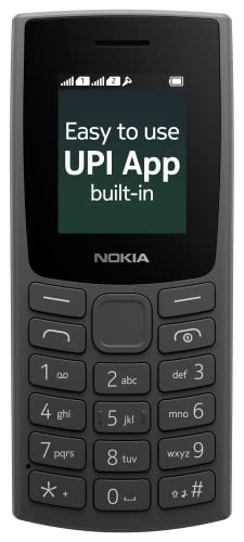 (Refurbished) Nokia All-New 105 Keypad Phone with Built-in UPI Payments, Long-Lasting Battery, Wireless FM Radio | Charcoal