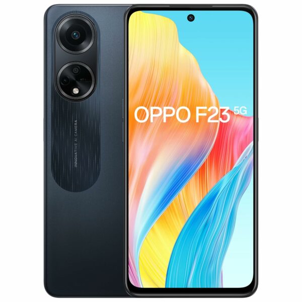 (Refurbished) Oppo F23 5G (Cool Black, 8GB RAM, 256GB Storage) | 5000 mAh Battery with 67W SUPERVOOC Charger | 64MP Rear Triple AI Camera with Microlens | 6.72" FHD+ 120Hz Display | with Offer