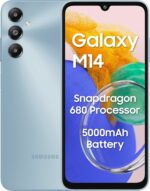 (Refurbished) Samsung Galaxy M14 4G (Arctic Blue,4GB,64GB) | 50MP Triple Cam | 5000mAh Battery | Snapdragon 680 Processor | 2 Gen. OS Upgrade & 4 Year Security Update | 8GB RAM with RAM Plus | without Charger