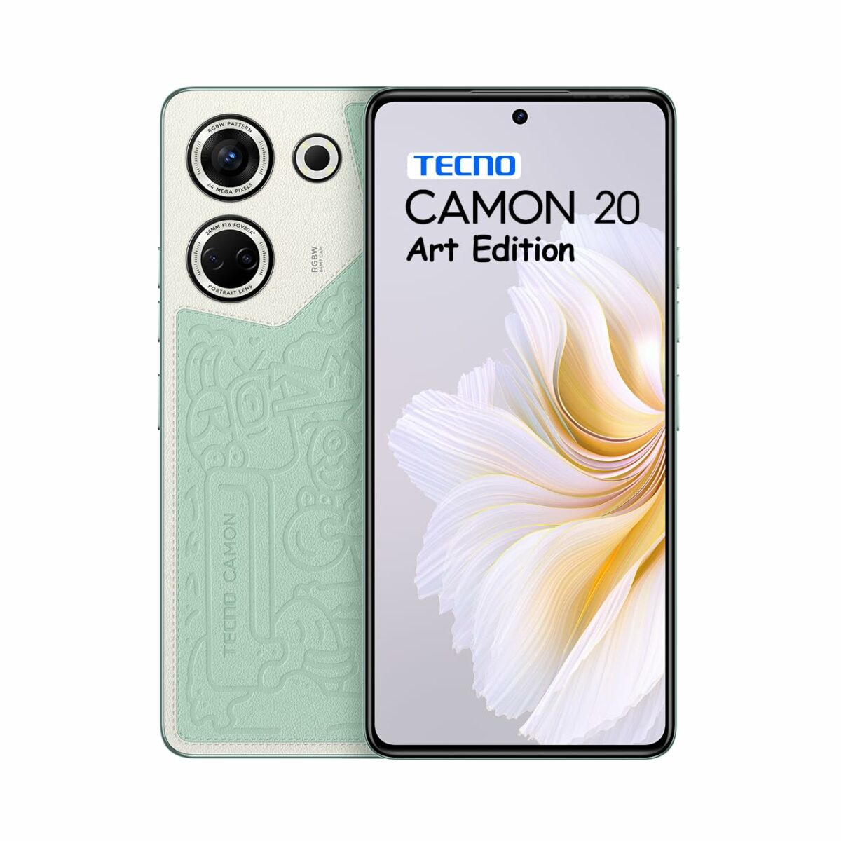 (Refurbished) TECNO Camon 20 (Art Edition, 8GB RAM,256GB Storage)|16GB Expandable RAM | 64MP RGBW Rear Camera|6.67 FHD+ Big AMOLED with in-Display Fingerprint Sensor