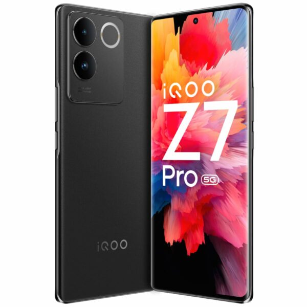 (Refurbished) iQOO Z7 Pro 5G (Graphite Matte, 8GB RAM, 256GB Storage) | 3D Curved AMOLED Display | 4nm MediaTek Dimesity 7200 5G Processor | 64MP Aura Light OIS Camera | Segment's Slimmest & Lightest Smartphone