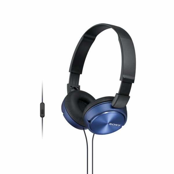 (Renewed) Sony MDR-ZX310AP Wired On Ear Headphone without Mic (Blue)