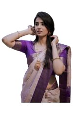 SGF11 Women's Kanjivaram Soft Lichi Silk Saree With Blouse Piece