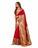 SIRIL Women's Paithani Jacquard Silk Blend Saree with Unstitched Blouse Piece