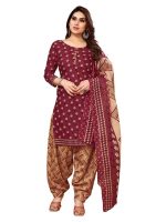 SIRIL Women's Poly Cotton Printed Unstitched Salwar Suit Material With Poly Cotton Dupatta