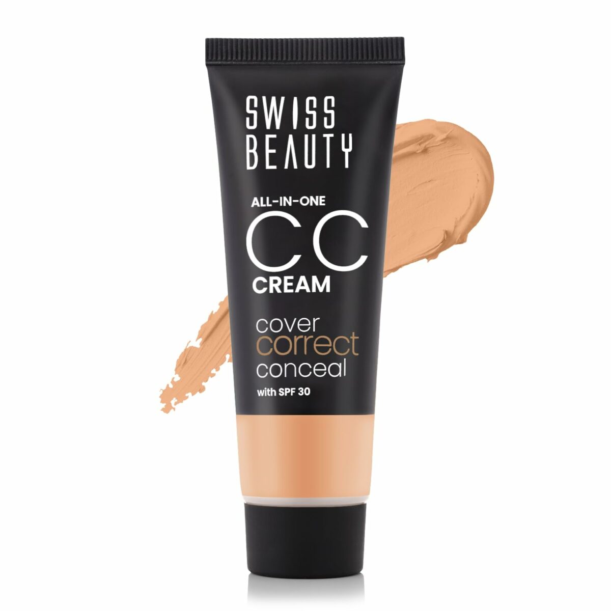 SWISS BEAUTY All-In-One Natural Medium Coverage Cc Cream | Shade- Sand Beige, 25Gm, 1 Count