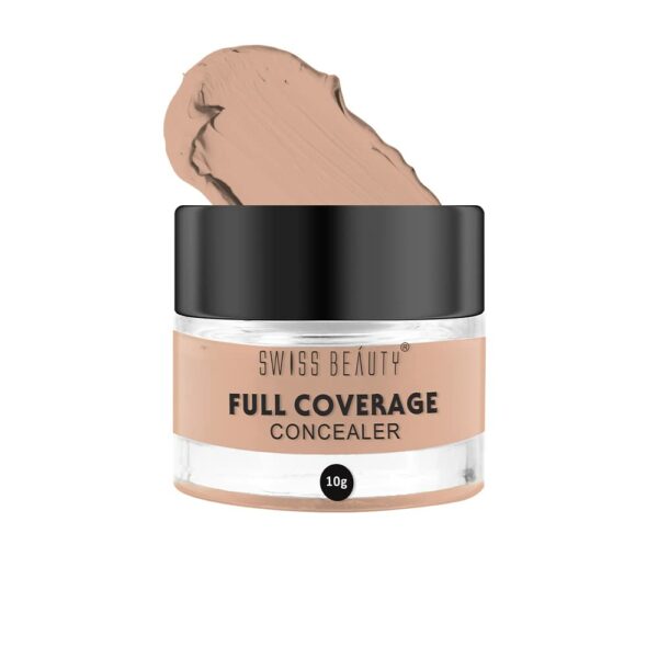 SWISS BEAUTY Full Coverage Matte Cream Concealer For Combination Skin, Face Makeup, Medium Beige, 15Gm, Pack Of 1