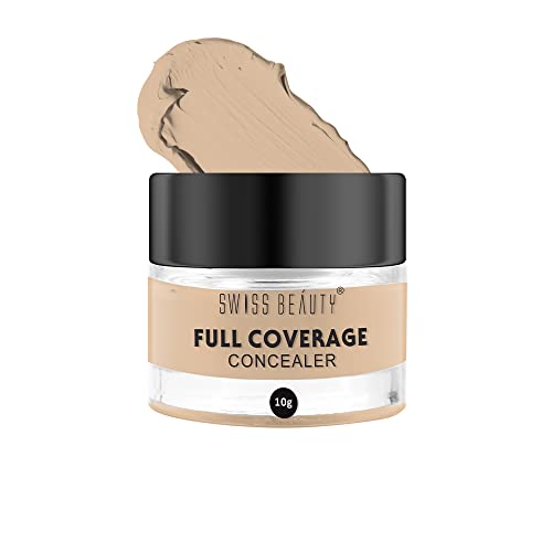 SWISS BEAUTY Full Coverage Matte Creamy Concealer For Combination Skin, Face Makeup, Natural Beige, 10Gm, Pack Of 1