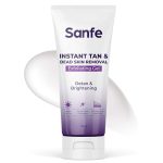 Sanfe Instant Tan & Dead Skin Removal Exfoliating Gel | Visibly Removes Tan | AHA Exfoliation in Minutes | Smooth & Bright Skin | Exfoliates Tan & Brightens the Skin | 100 Gram