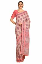 Soch Womens Yellow Art Silk Floral Print Saree