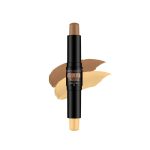 Swiss Beauty Double Trouble Duo Super Blendable Creamy Highlighter and Contour Stick with Natural Finish | Shade - Beige Focus, 8gm |