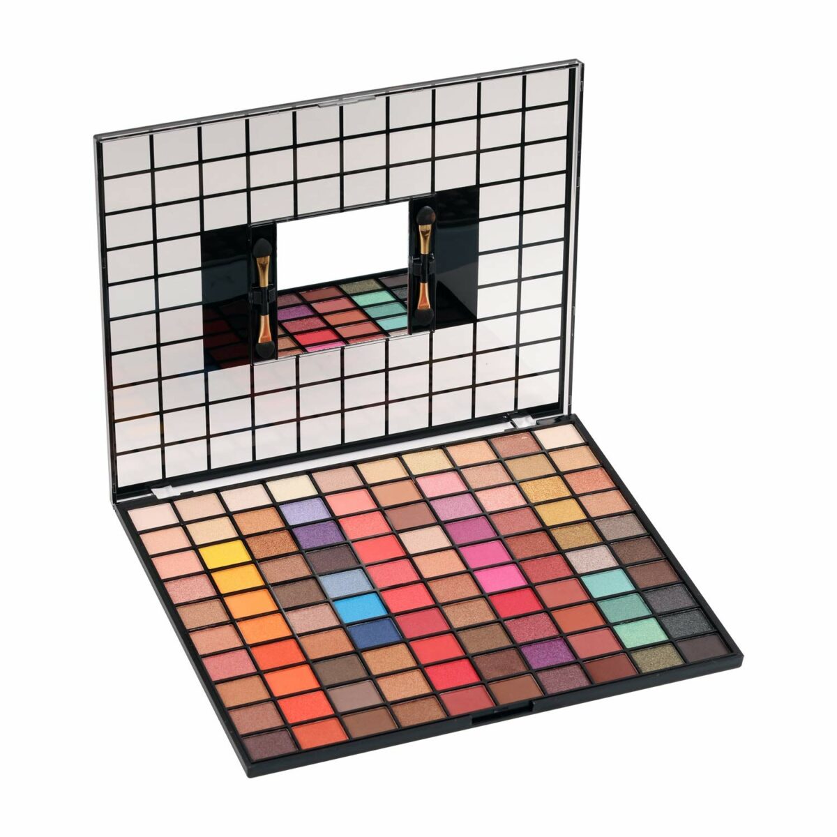 Swiss Beauty Makeup Pro 100 Colors Eyeshadow Palette Shimmery Finish Long Wearing And Easily Blendable Eye Makeup Palette With Flawless Finish, Multicolor, 80g