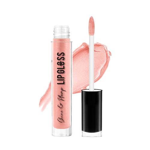 Swiss Beauty Shine & Plump | Non - Sticky and Hydrating Lip Gloss Shade- Peach, 8gm