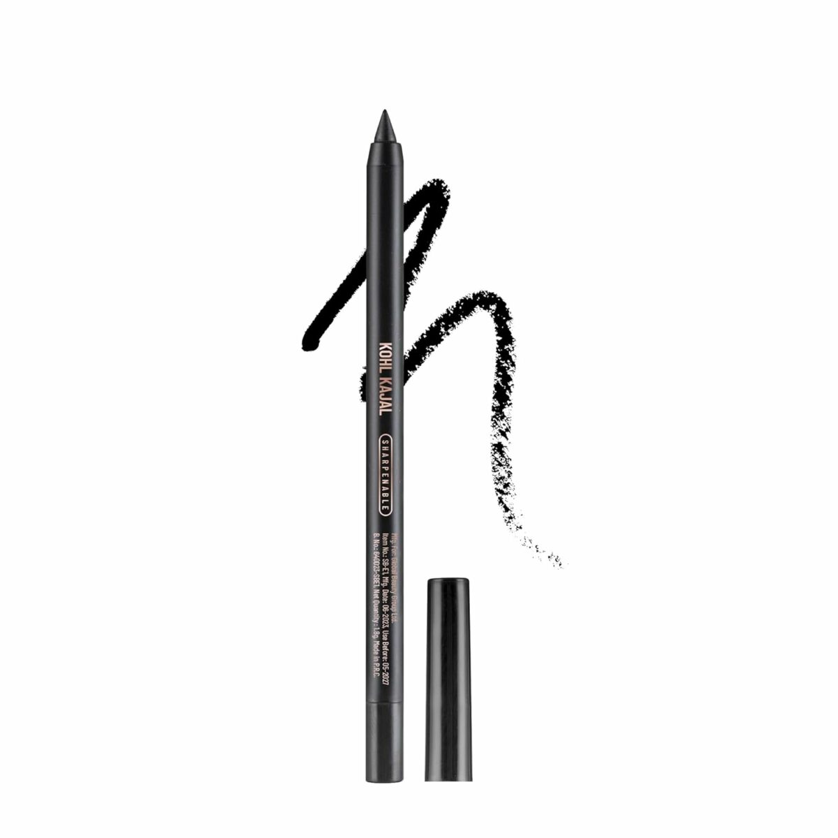 Swiss Beauty Soft Kohl Kajal | Waterproof & Smudge-Proof | Long-Lasting | One Stroke Application | 5gm