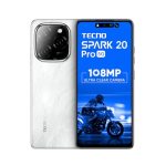 TECNO Spark 20 PRO 5G (Glossy White, 8GB+256GB)| 108MP Ultra Clear Imaging | Super Ellipse Design | MTK D6080 5G Processor | 6.78" 120Hz LTPS LCD Display | 5000mAh Battery with 33W Charger