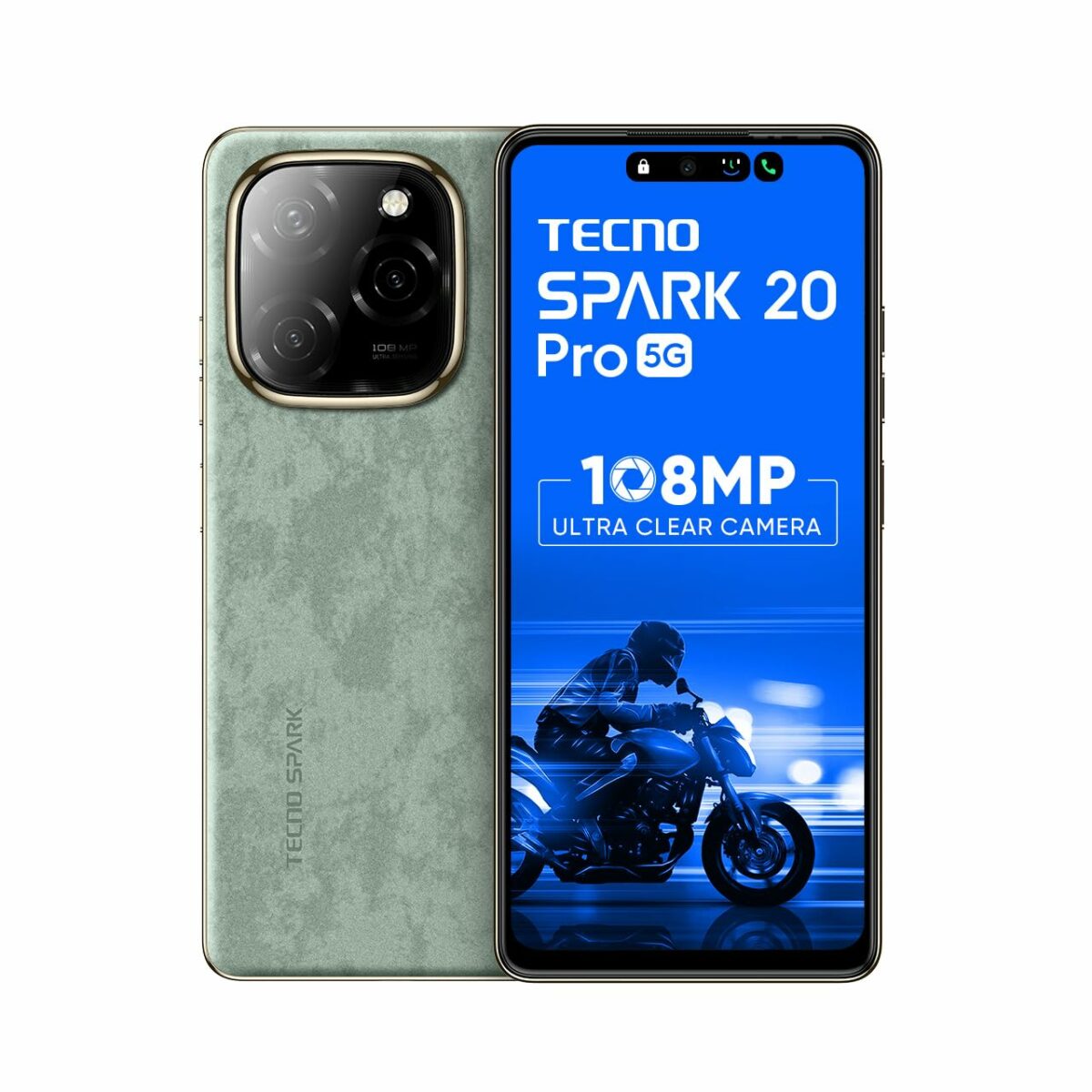 TECNO Spark 20 PRO 5G (Neon Green, 8GB+128GB) | 108MP Ultra Clear Imaging | Super Ellipse Design | MTK D6080 5G Processor | 6.78" 120Hz LTPS LCD Display | 5000mAh Battery with 33W Charger