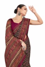 Tamaira Fashion Women's Plain Cotton Saree