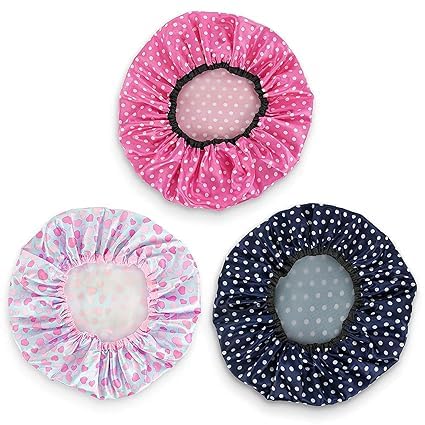 Tifurko Bathroom Shower Caps Waterproof Elastic Hair Reusable Head Cover Eva Free-Size Spa Cap For Homes, Salons, Hair Treatment, Beauty Parlour (Pack of 5)