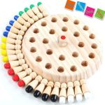 ToyTastic Wooden Memory Match Stick Chess Game, BLOWEST Colorful Memory Chess, Funny Block Board Game, Early Educational Toy, Brain Training Games for Kids