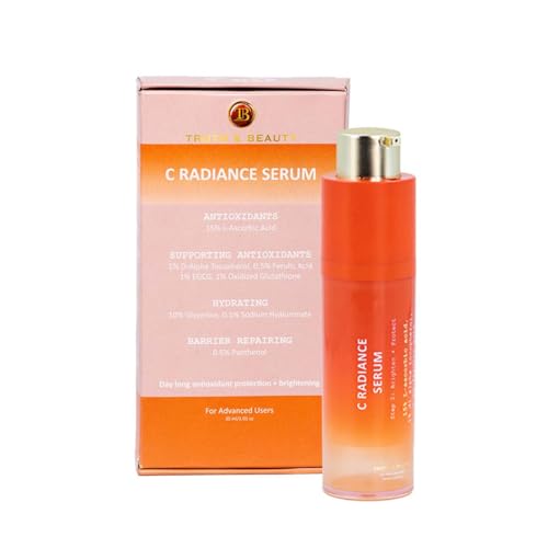 Truth & Beauty-C RADIANCE FACE SERUM | Brighten + Protect | L-Ascorbic Acid, Vitamin E, Ferulic Acid, Green Tea, Glutathione | Dermatologist Approved | 30 ml Combo (1)