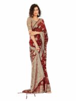 Womanista Women's Woven Design Art Silk Ready to Wear Saree