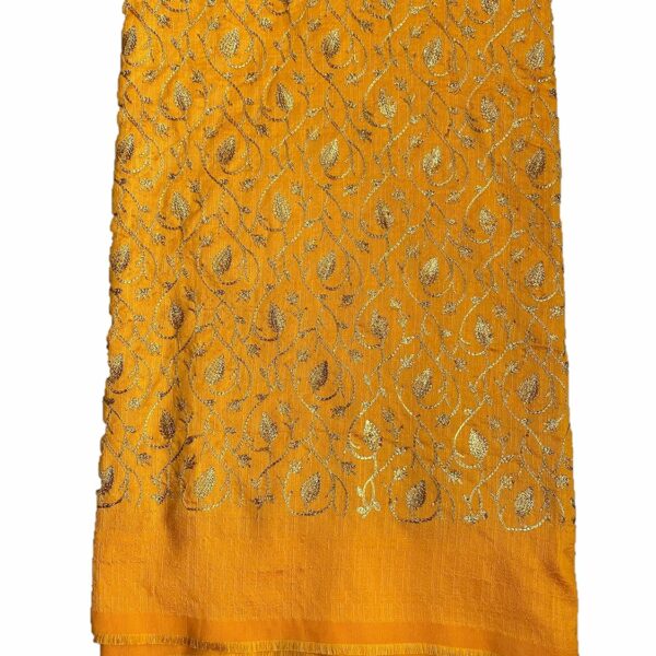 Women Heavy Embroidery Golden blouse piece 1Mtr (Use for Kanjivaram Silk Saree Banarasi Silk Saree For Women Cotton silk saree saree for women Blouses(only Blouse Piece No saree)