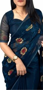 Women's Beautiful Sitara Chiffon Saree With Blouse