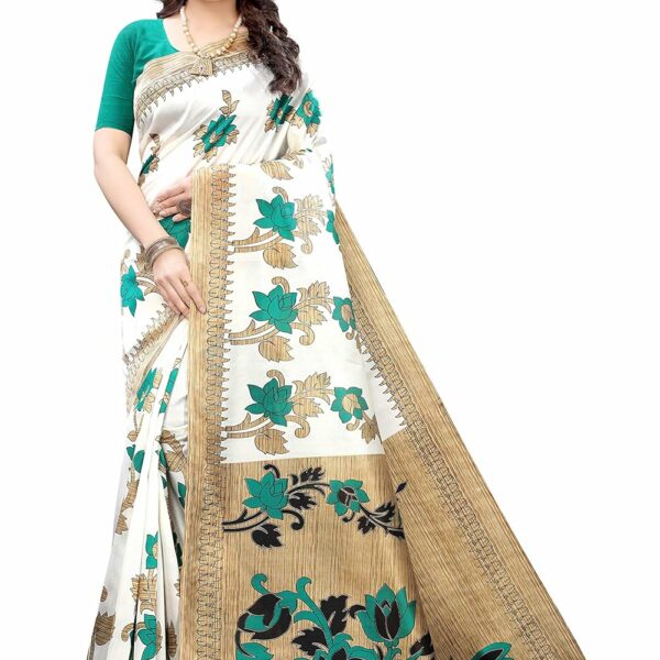 Yashika Women's Art Silk Saree (DYNA Green