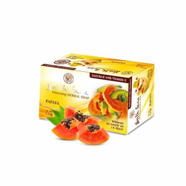 YouthFace Papaya Beauty Soap (135 gms) | Enriched with Papaya Extract | Enriched with Vitamin E | To get Youthful, Glowing & Brighting Skin | Pack of 1