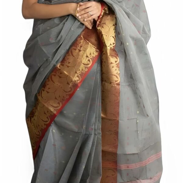 Zari Work Pure Cotton Handloom Tant Saree