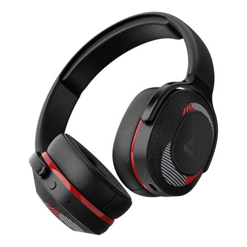 boAt Rockerz 425 Bluetooth Wireless On Ear Headphones Signature Sound, ENx Tech, ASAP Charge, 25H Playtime, Bluetooth V5.2, Dual Pairing with Mic(Fiery Red)