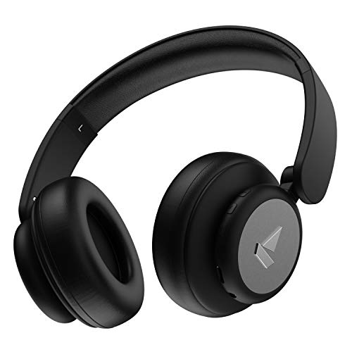 boAt Rockerz 450 Pro Bluetooth On Ear Headphones with Mic with 70 Hours Battery, 40Mm Drivers, Bluetooth V5.0 Padded Ear Cushions, Easy Access Controls and Voice Assistant(Luscious Black)