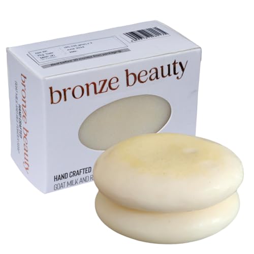 bronze beauty Goat Milk and Rice Powder Soap for Smooth Glowing Skin (Pack of 2), 100gms x 2 pcs