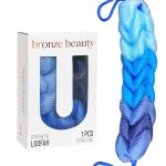 bronze beauty Loofah Exfoliator Body Scrubber - Extra Long with 9 rings (Pack of 1, Blue)