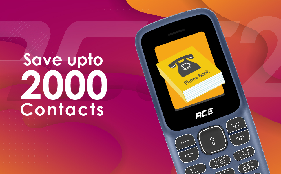 Save upto 2000 Contacts