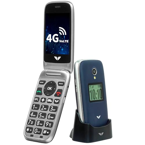 easyfone Royale 4G Volte 2.8" Flip Senior Citizen Phone with 20+ Senior Friendly Features - Sturdy Build, Helps Seniors Stay Connected, Independent, Safe and Healthy