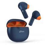 pTron Bassbuds NX in-Ear TWS Earbuds, TruTalk AI-ENC Calls, 32H Playtime, 13mm Drivers, Bluetooth 5.3 Wireless Headphones, Voice Assistant, Type-C Fast Charging & IPX5 Water Resistant (Bold Blue)