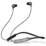 pTron Tangent Duo In-Ear Wireless Headphones with Mic, 13mm Driver, Bluetooth V5.2, Dual Device Pairing, Fast Charging Type-C Wireless Neckband, Voice Assistant & IPX4 Water Resistant(Black/Cool Grey)