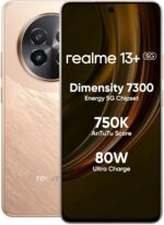 realme 13+ 5G (Victory Gold, 8GB RAM, 256GB Storage) | Expandable Upto 2TB | Up to 18GB Dynamic RAM | 50MP AI Dual Camera | 6.67" AMOLED Display | 80W Ultra Charging DAK | Dimensity 7300E Processor