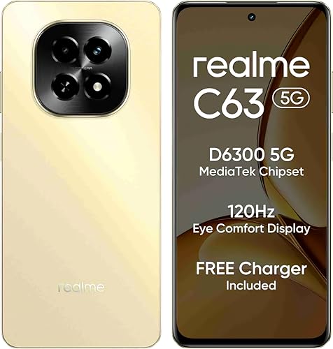 realme C63 5G (Starry Gold, 6GB RAM, 128GB Storage)