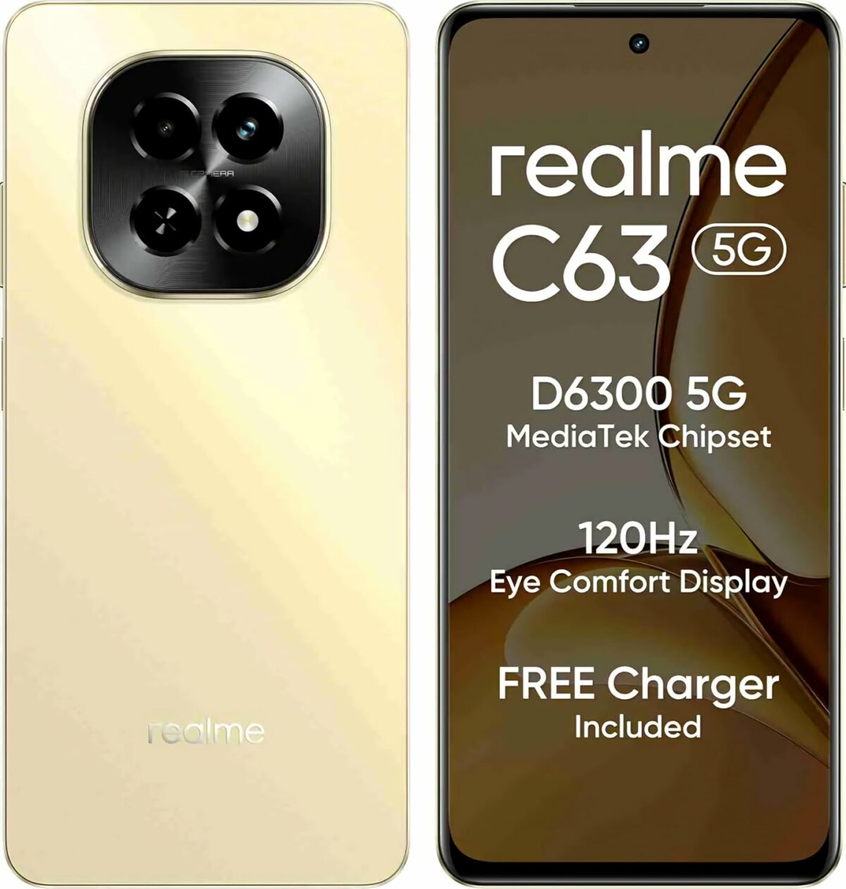 realme C63 5G (Starry Gold, 8GB RAM, 128GB Storage)