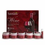 NutriGlow Wine Facial Kit For Women, 5 STeps For Glowing Skin, Restores Skin Nutrients Reduced Pigmentation All Skin Types- 250g+10ml