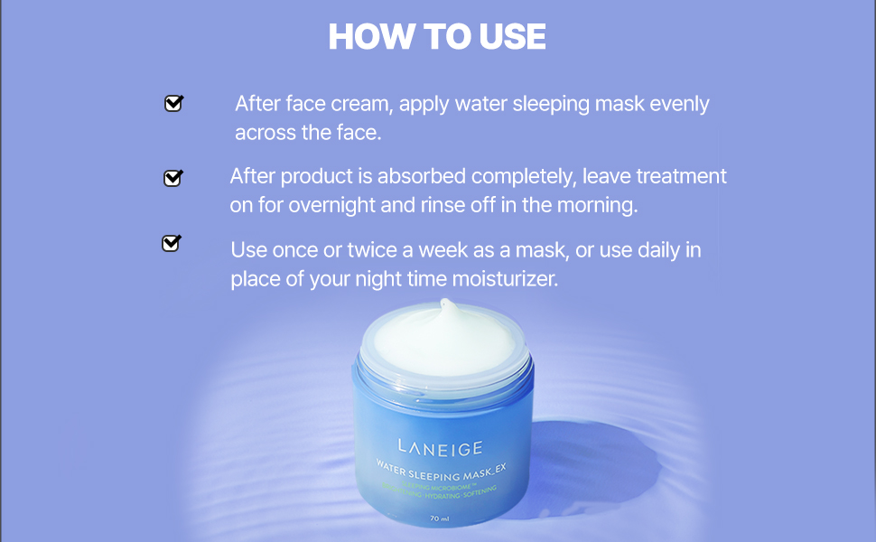 An overnight hydrating gel mask