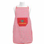 Kuber Industries Apron For Men And Woman|Waterproof Apron For Kitchen|Designer Front Pocket|RED