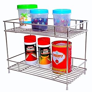 Heavy 100% Stainless steel 2-Tier Kitchen Rack